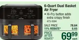 Menards Chefman TurboFry Touch Air Fryer - 6 Quart offer