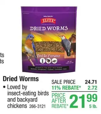 Menards Valley Splendor Elite Dried Worms Wild Bird Food - 5 lbs offer