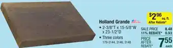 Menards 16 x 24 Quarry Gray Holland Grande Paver offer