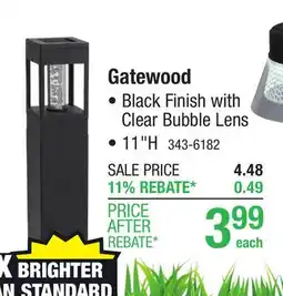Menards Patriot Lighting Solar LED Gatewood Path Landscape Light offer