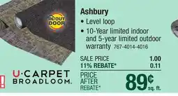 Menards U-Carpet Ashbury Rustic Indoor/Outdoor Carpet 12 ft. Wide offer