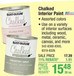 Menards Rust-Oleum Chalked Interior Serenity Blue Ultra Matte Paint - 1 qt offer