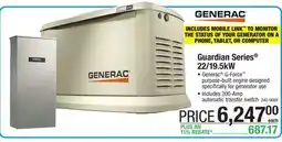 Menards Generac 22,000-Watt (LP) 19,500-Watt (NG) Home Standby Generator with Mobile Link offer