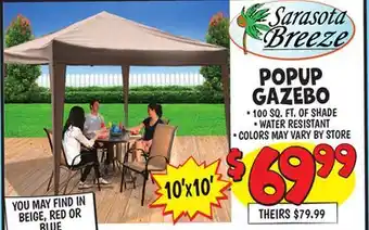 Ollie's POPUP GAZEBO offer