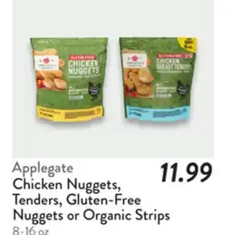 Fresh Thyme Applegate Chicken Nuggets, Tenders, Gluten-Free Nuggets or Organic Strips offer