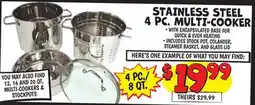 Ollie's STAINLESS STEEL 4 PC. MULTI-COOKER offer