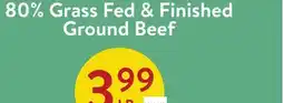 Fresh Thyme 80% Grass Fed & Finished Ground Beef offer