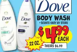 Ollie's Dove BODY WASH offer