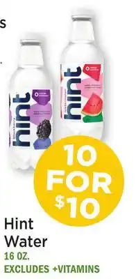 Heinen's Hint Water offer