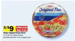 Meijer Meijer Original Frozen Pizza offer