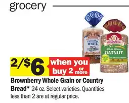Meijer Brownberry Whole Grain or Country Bread offer