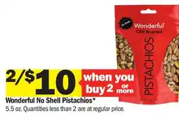 Meijer Wonderful No Shell Pistachios offer
