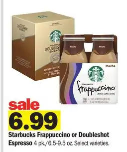 Meijer Starbucks Frappuccino or Doubleshot Espresso offer