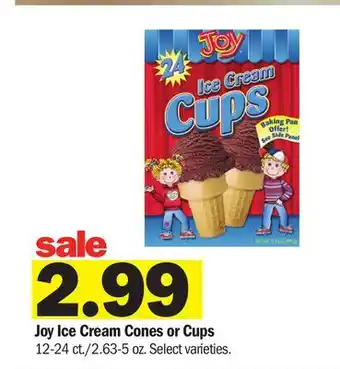 Meijer Joy Ice Cream Cones or Cups offer