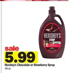 Meijer Hershey's Chocolate or Strawberry Syrup offer