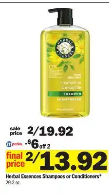 Meijer Herbal Essences Shampoos or Conditioners offer