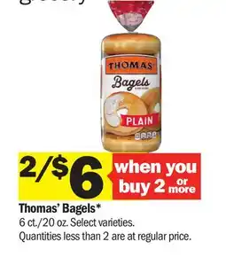 Meijer Thomas' Bagels offer