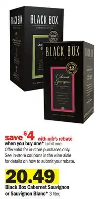Meijer Black Box Cabernet Sauvignon or Sauvignon Blanc offer