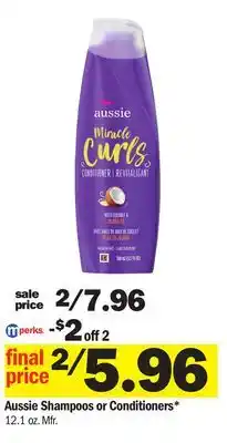 Meijer Aussie Shampoos or Conditioners offer