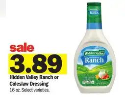 Meijer Hidden Valley Ranch or Coleslaw Dressing offer