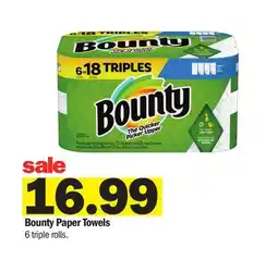 Meijer Bounty Paper Towels offer