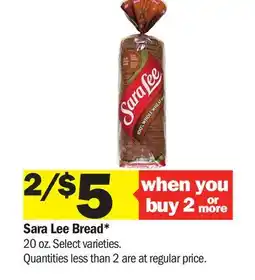 Meijer Sara Lee Bread offer