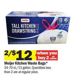 Meijer Meijer Kitchen Waste Bags offer