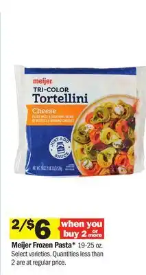 Meijer Meijer Frozen Pasta offer