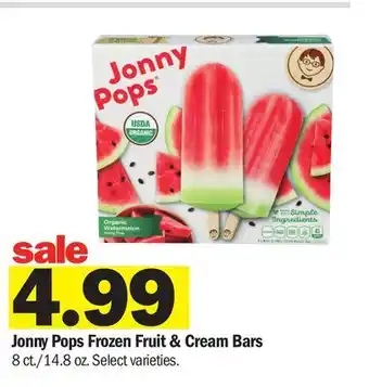 Meijer Jonny Pops Frozen Fruit & Cream Bars offer