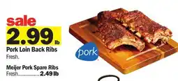 Meijer Pork Loin Back Ribs offer