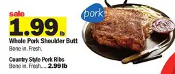Meijer Whole Pork Shoulder Butt offer