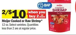 Meijer Meijer Cooked or Raw Shrimp offer