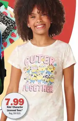 Meijer Kids' Character Licensed Tees offer