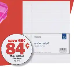 Meijer Meijer 150 Sheet Filler Paper offer