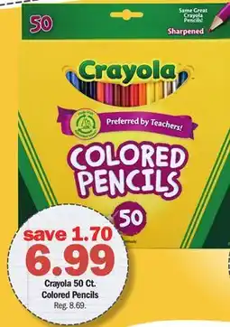 Meijer Crayola 50 Ct. Colored Pencils offer