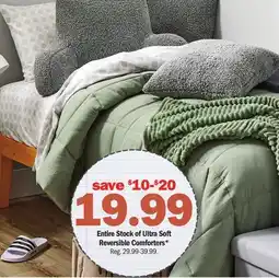 Meijer Entire Stock of Ultra Soft Reversible Comforters offer