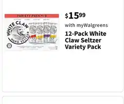 Walgreens 12-Pack White Claw Seltzer Variety Pack offer