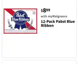 Walgreens 12-Pack Pabst Blue Ribbon offer