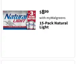 Walgreens 15-Pack Natural Light offer