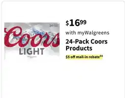 Walgreens 24-Pack Coors Products offer