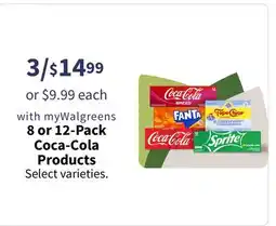 Walgreens 8 or 12-Pack Coca-Cola Products offer
