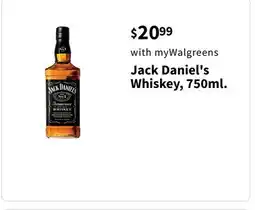 Walgreens Jack Daniel's Whiskey, 750ml offer