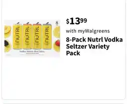 Walgreens 8-Pack Nutrl Vodka Seltzer Variety offer