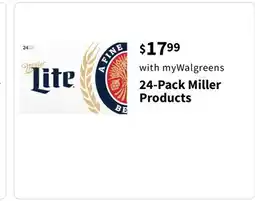 Walgreens 24-Pack Miller Products offer