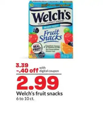 Hy-Vee Welch's fruit snacks offer