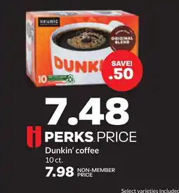 Hy-Vee Dunkin' coffee offer