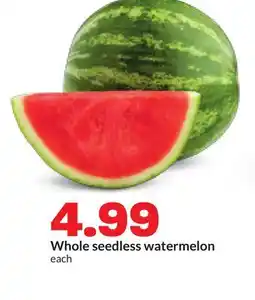 Hy-Vee Whole seedless watermelon offer
