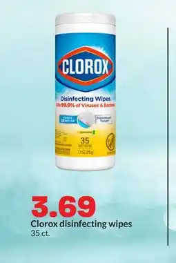 Hy-Vee Clorox disinfecting wipes offer