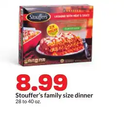 Hy-Vee Stouffer's family size dinner offer