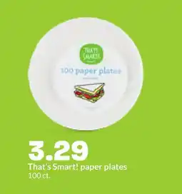 Hy-Vee That's Smart! paper plates offer